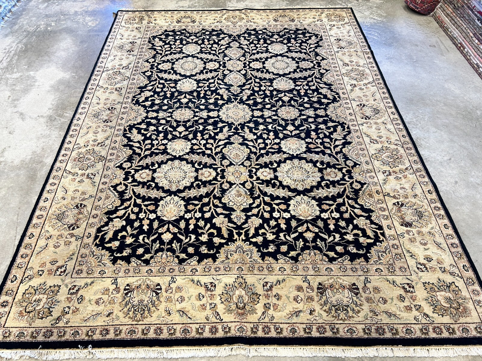 8'10"x12'7" Hand-Knotted 100% Lamb Wool IndoAgra Carpet - Area Rug