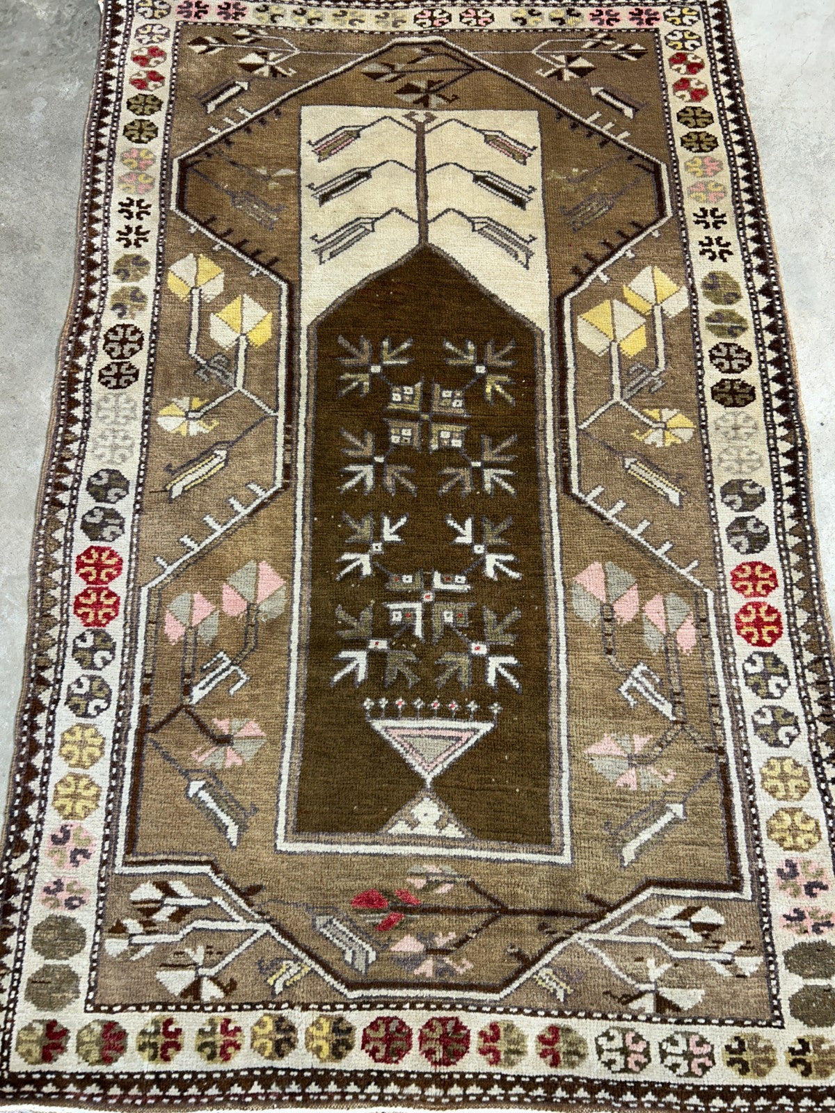 3'5"x5'3" Hand-Knotted 100% Wool Pile Kazak Area Rug - Carpet
