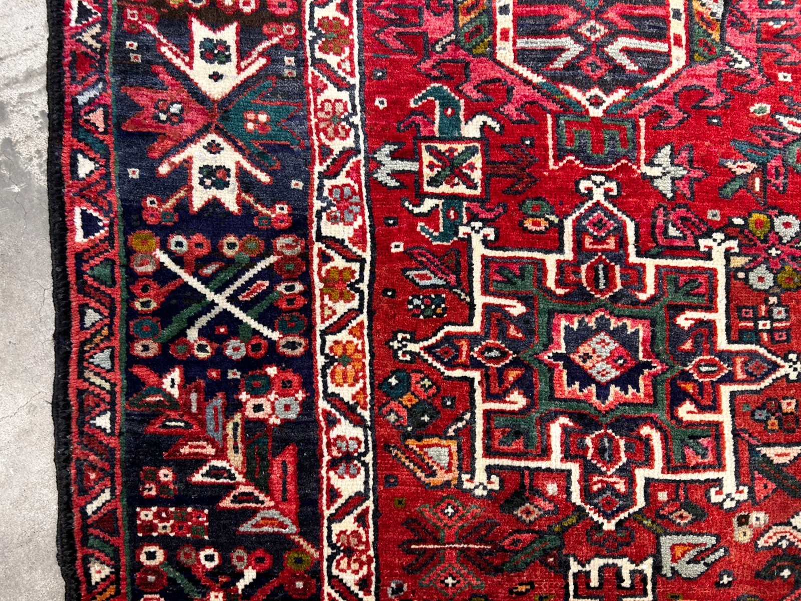 7'8" x 12' Hand-Knotted 100% Wool Pile Karaja  Area Rug - Carpet