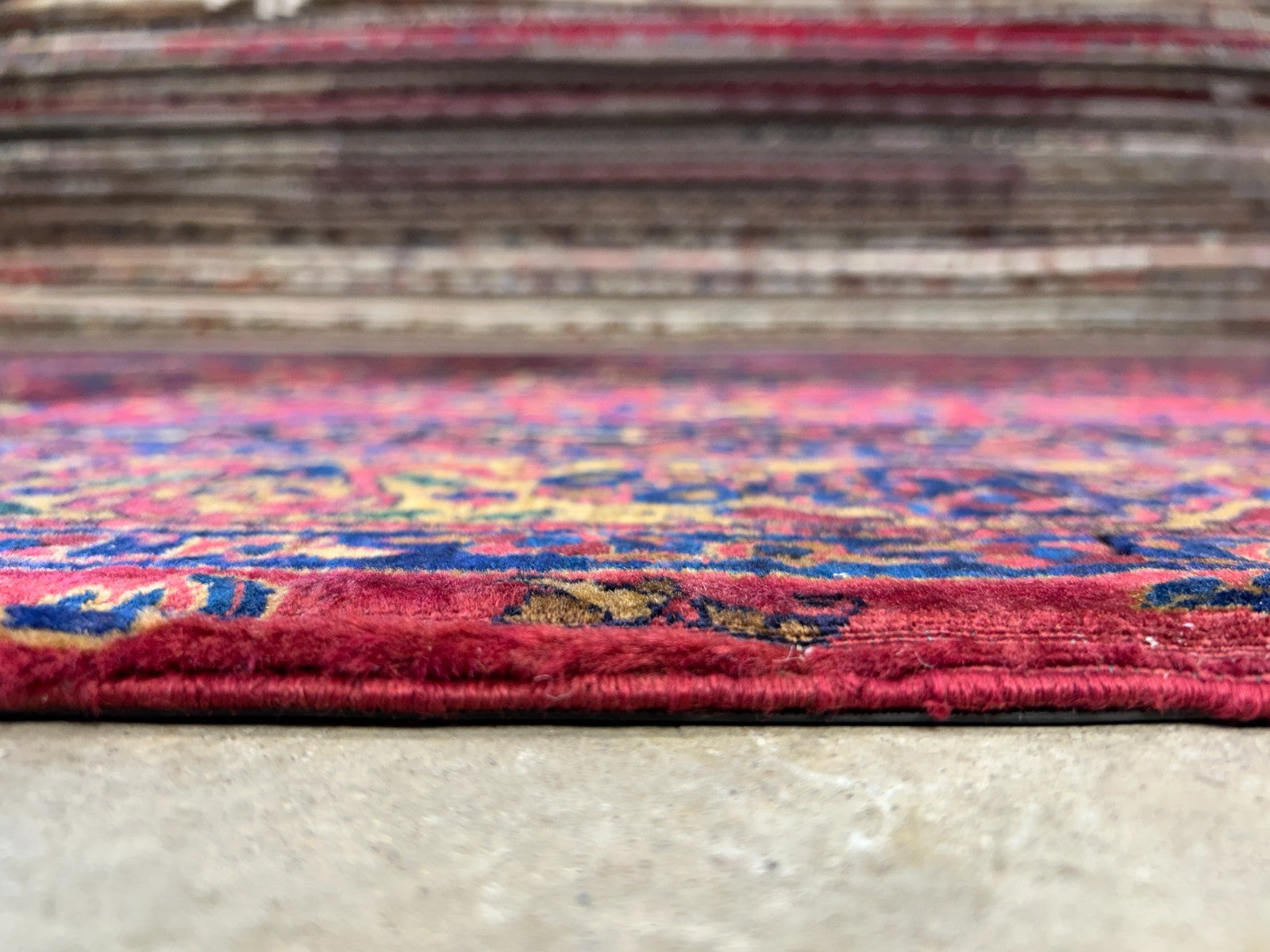 4'5"x6'6" Rare Antique Hand-Knotted 100% Wool Pile Sarouke Area Rug - Carpet