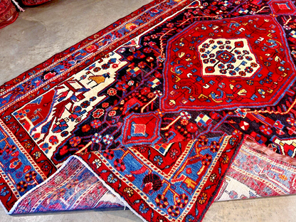 5'4" x 9'5" Hand-Knotted 100% Wool Carpet - Hamadane Area Rug