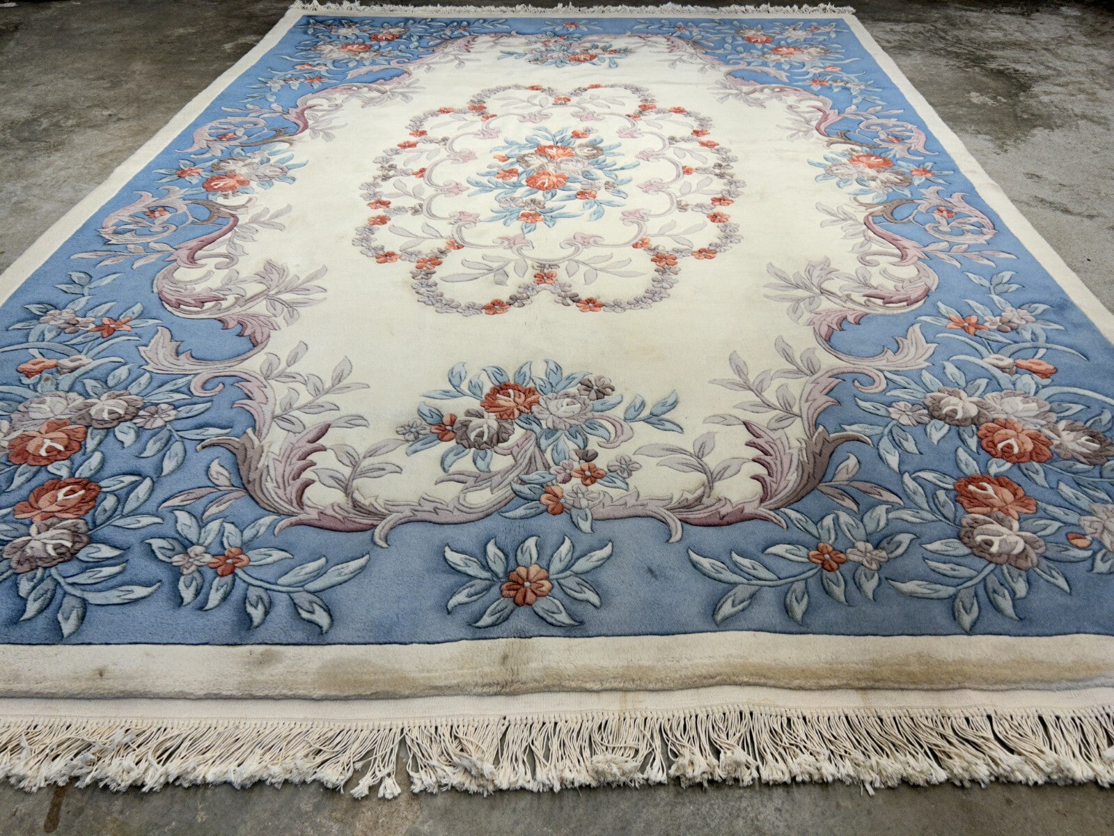 8'2" x 11'2" Hand-Knotted 100% Wool Carpet - Chinese Aubusson Area Rug