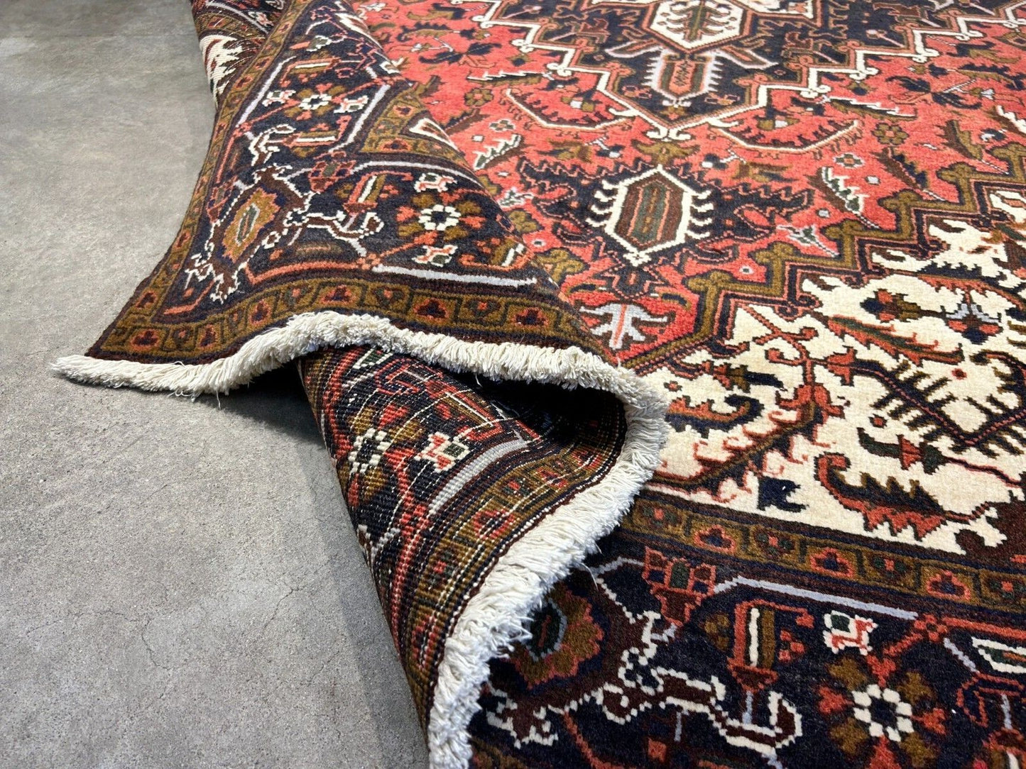 6'10" x 9'7" Hand-Knotted 100% Wool Pile Herize Area Rug - Carpet