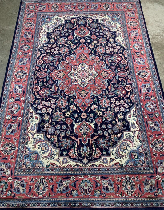 4'0'' x 6'2'' Hand Knotted 100% Wool Kashane Design Area Rug