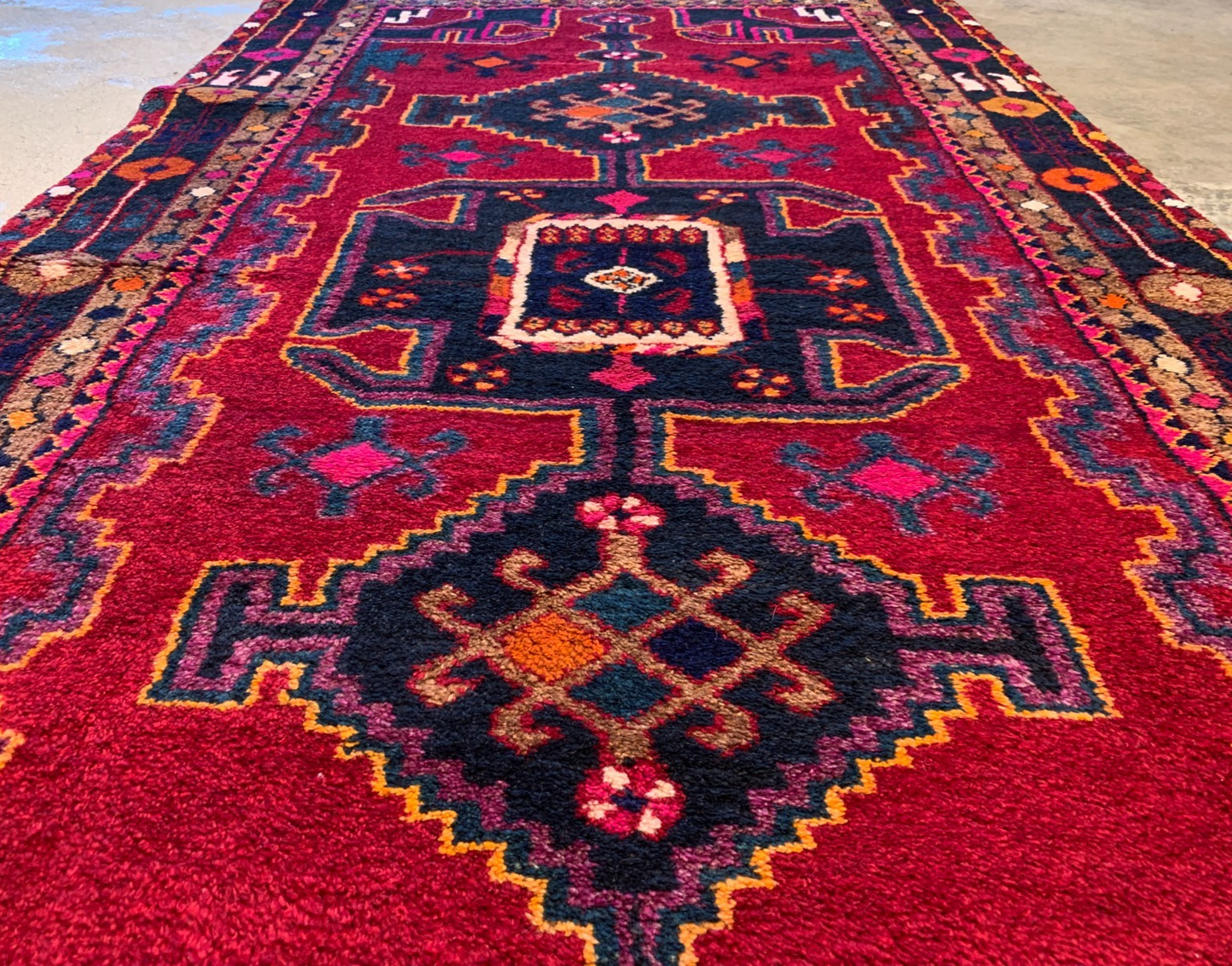 4'0"x 7'5" Hand-Knotted 100% Wool Pile Mousele Area Rug - Carpet