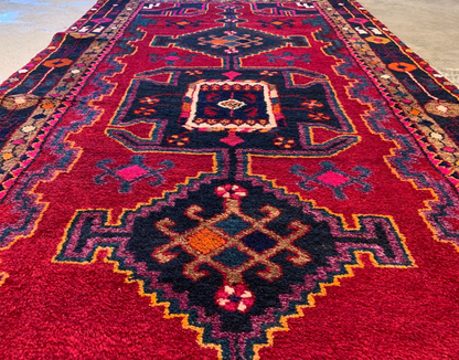 4'0"x 7'5" Hand-Knotted 100% Wool Pile Mousele Area Rug - Carpet