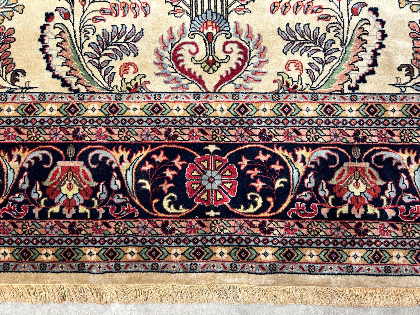 9'x12' Hand-Knotted 100% Lamb Wool Pile Sarouk Carpet - Area Rug