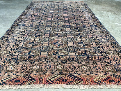 3'4"x5'3" Antique Hand-Knotted 100% Wool Pile Taky Bokhara Rug