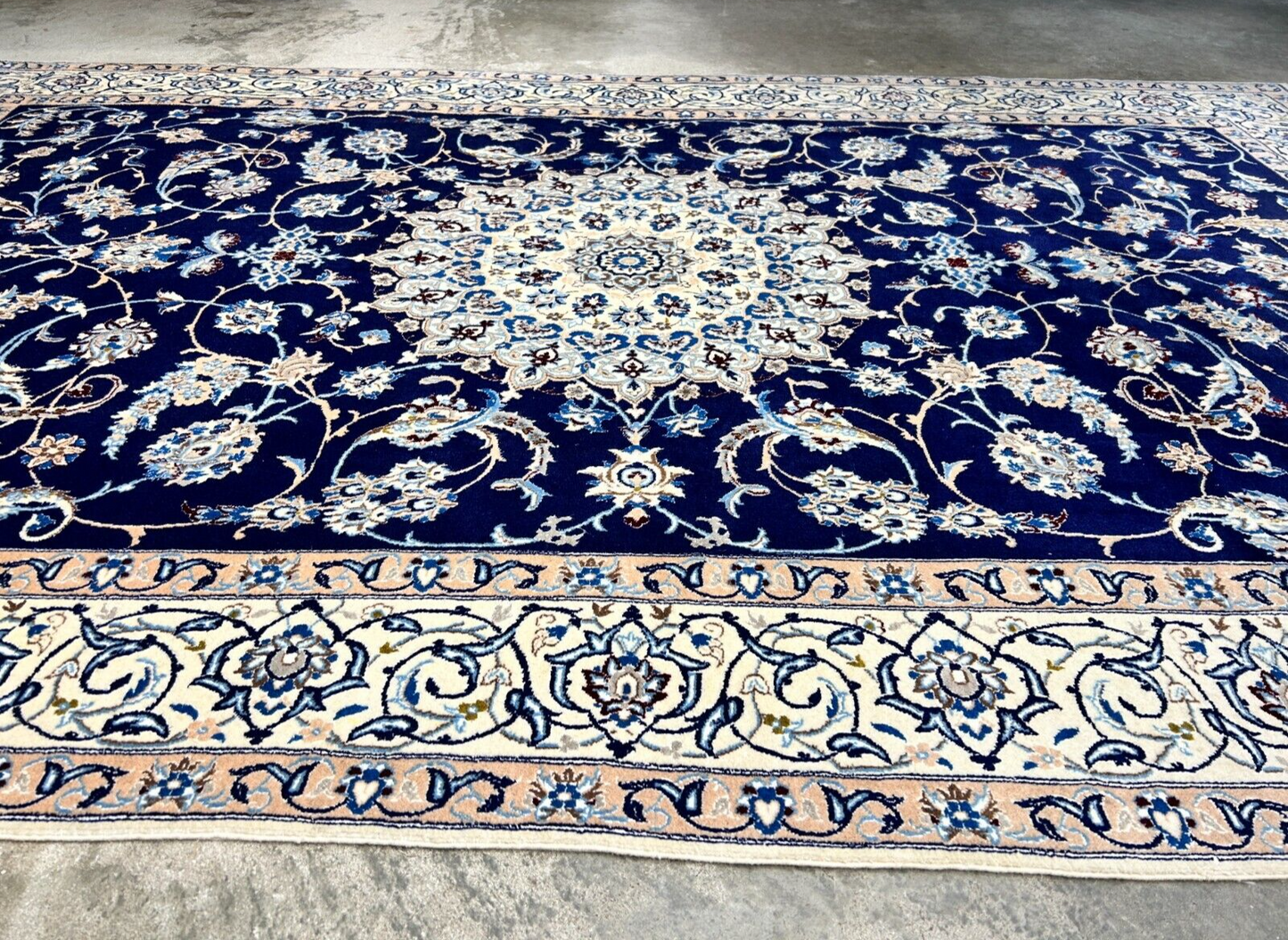 6'5"x10'1" Hand-Knotted Silk & Wool Blend Carpet - Naine Area Rug