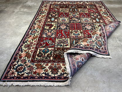 6'9"x9'5" Hand-Knotted 100% Lamb Wool Bakhtiarie Carpet - Area Rug