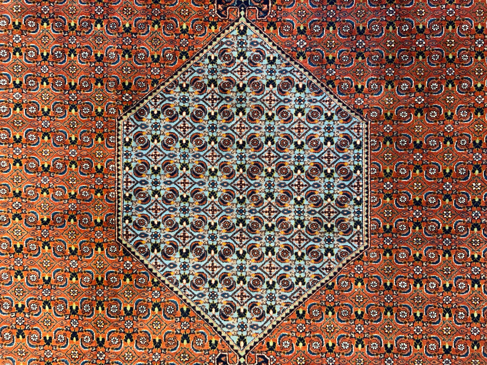 8'6"x12' Hand-Knotted 100% Wool Pile IndoBijar Rug