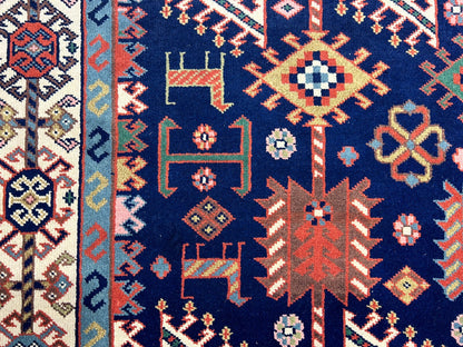 5'10"x8'9" Hand-Knotted 100% Wool Carpet - Kazak Area Rug