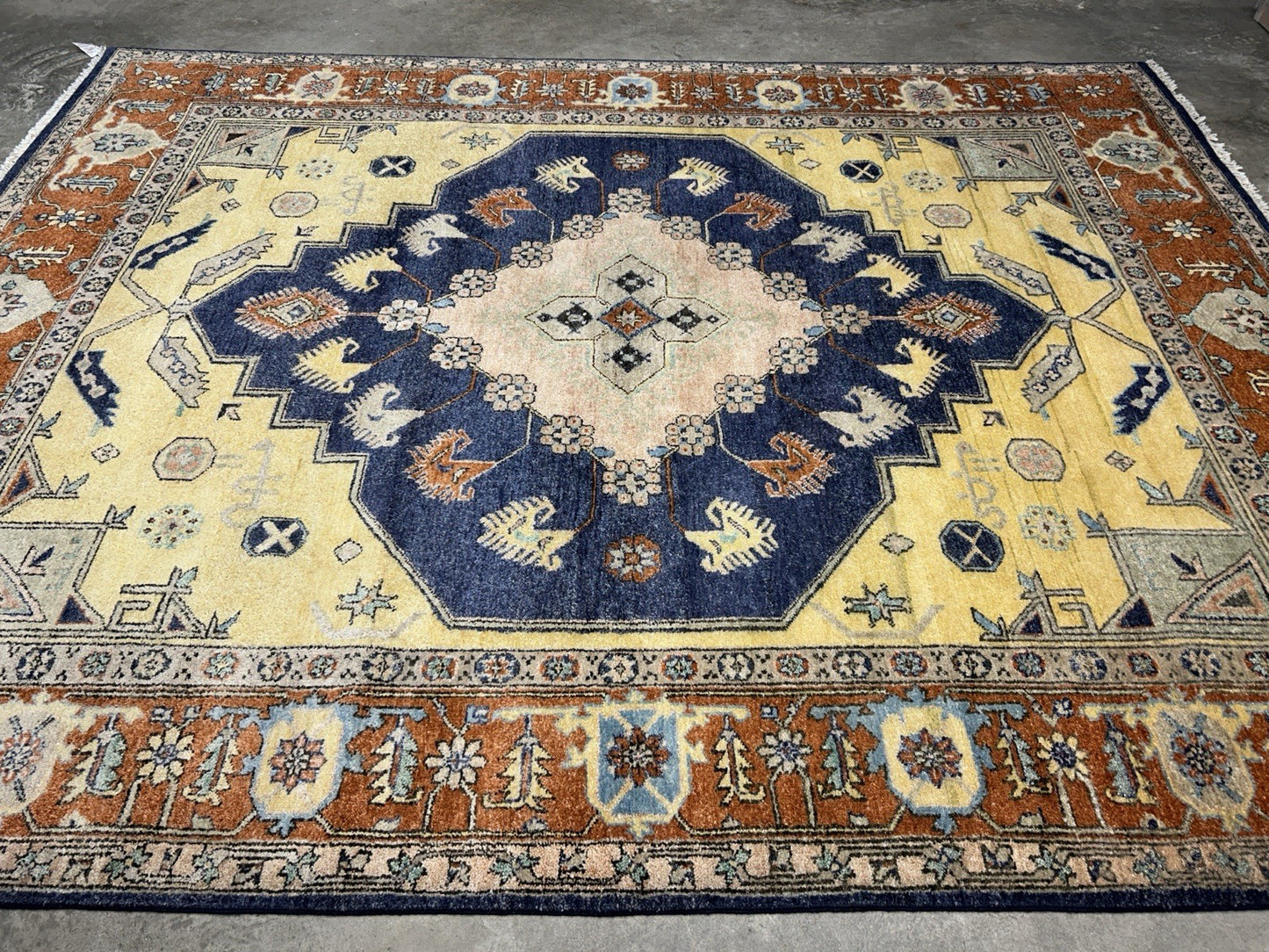 8’x10’1” Hand-Knotted 100% Wool Pile Indoserapi Area Rug - Carpet