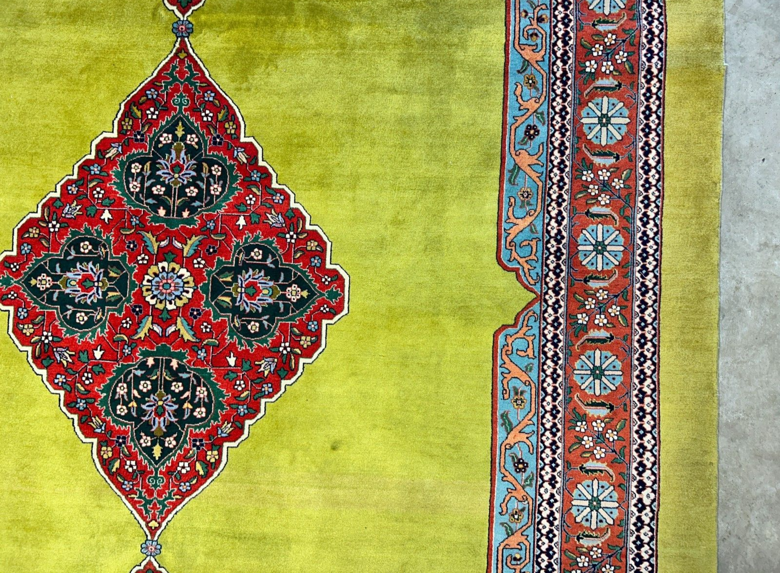 8'2"x11'3" One-of-a-Kind Hand-Knotted 100% Wool Pile Tabrize Carpet - Area Rug