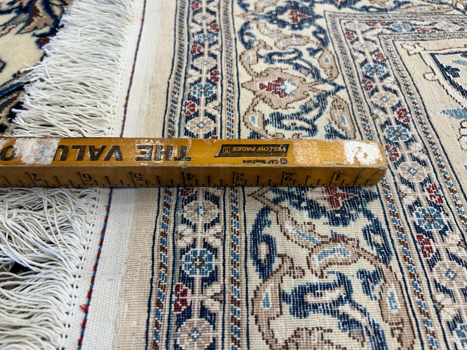 10'3"x14'1" Extra Fine Hand-Knotted Wool & Silk Naine Rug