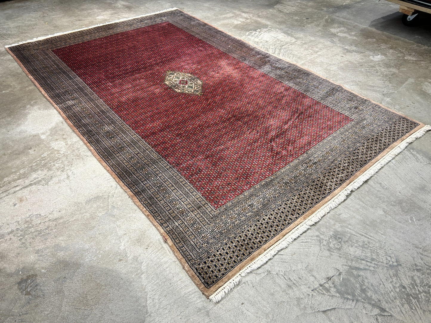 6'x9' Vintage Old Hand-Knotted Wool Oriental Rug - Area Carpet