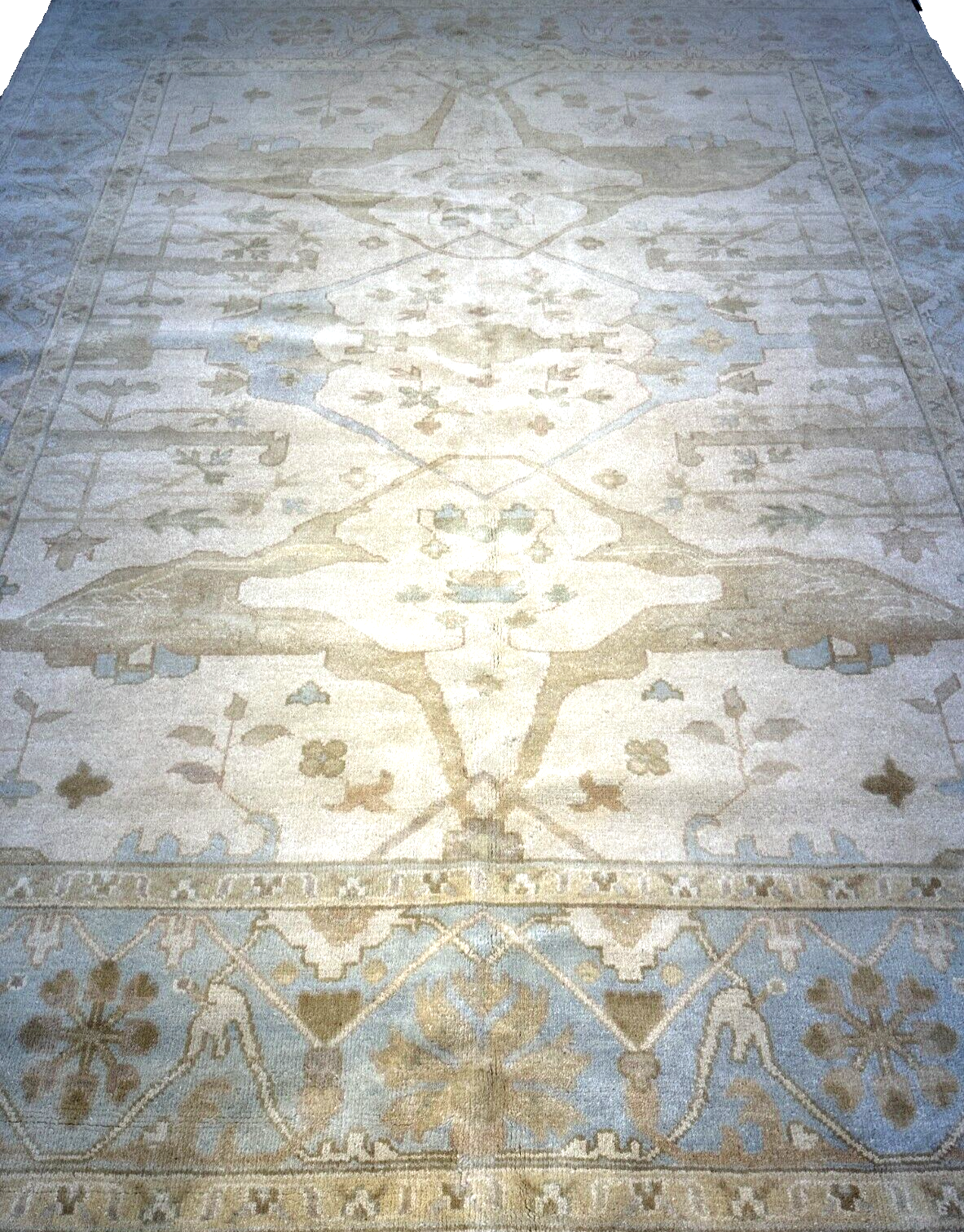 8'x10' Hand-Knotted 100% Lamb Wool Oushak Carpet - Area Rug