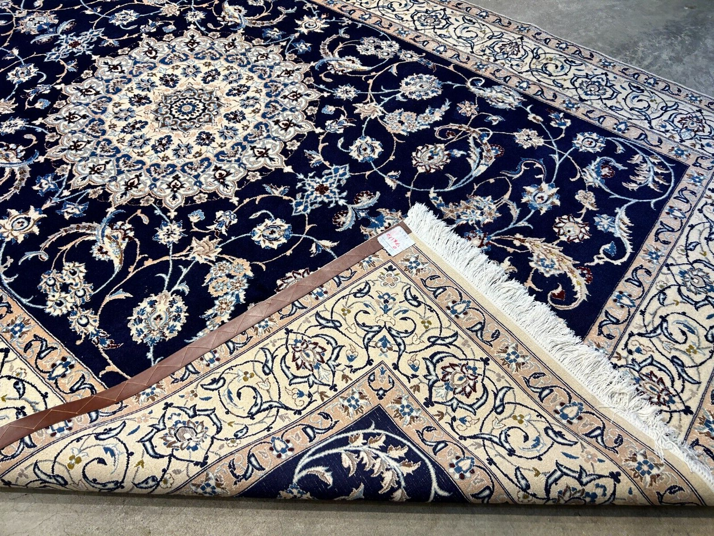 6'5"x10'1" Fine Hand-Knotted Wool & Silk Naine Rug - Area Carpet