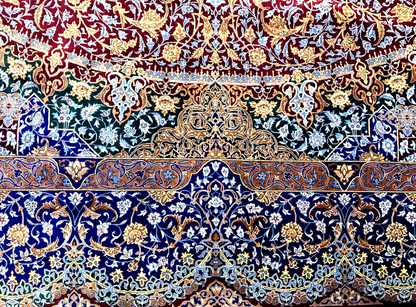 6'6"x10' Exquisite Extra-Fine Hand-Knotted 100% Silk Qume Carpet - Area Rug