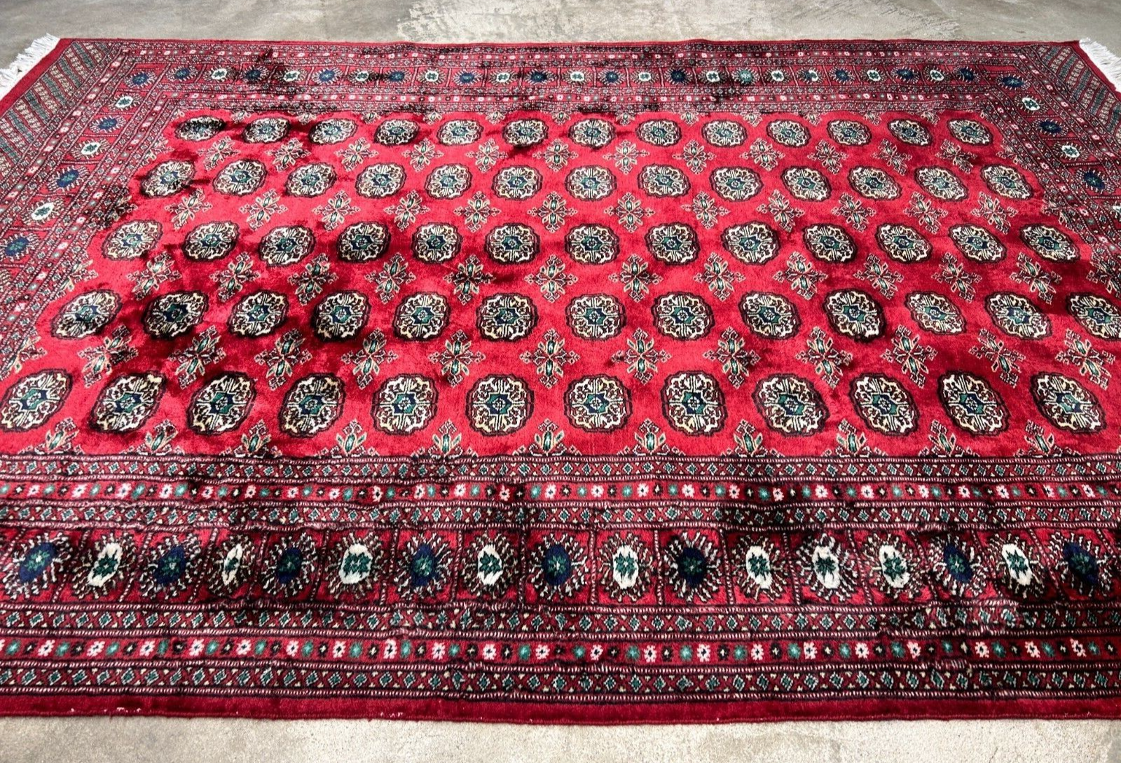 6'1" x 8'10" Hand-Knotted 100% Wool Pile Bokhara Area Rug - Handmade Carpet