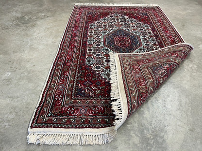 3'10"x5'10" Hand-Knotted 100% Wool Pile Indobijar Area Rug - Carpet