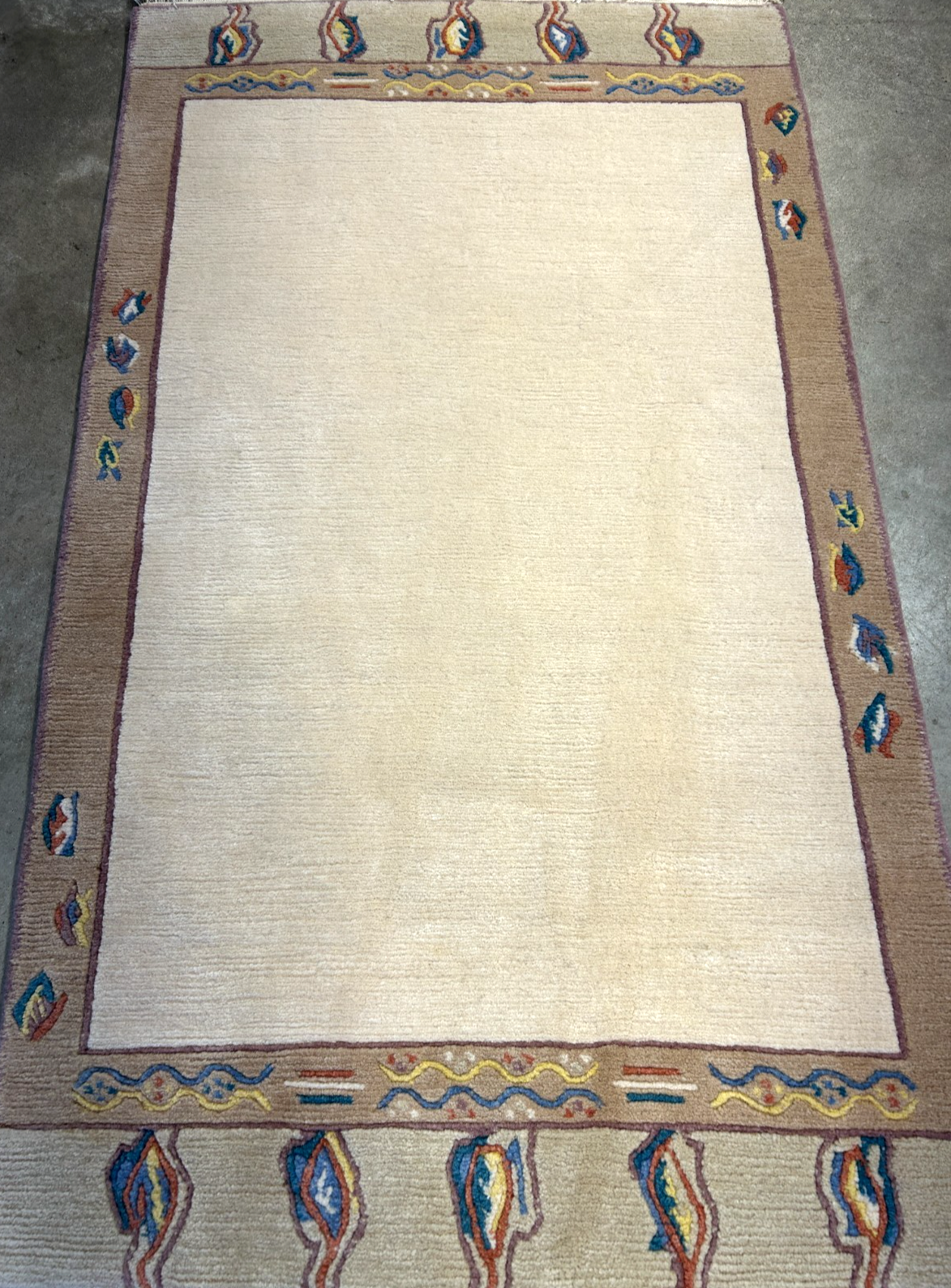 3'x5'3" Hand-Knotted 100% Wool Pile Nepali Area Rug - Carpet