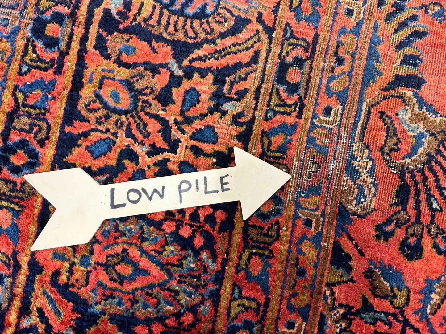 9'3"x12'7" Antique Fine Lamb Wool Sarouke Rug Hand-knotted Carpet