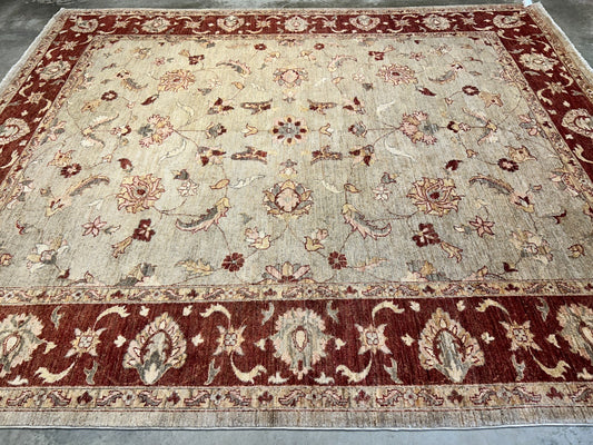 9'x12' Hand-Knotted 100% Wool Pile Indo-Agra Carpet - Area Rug