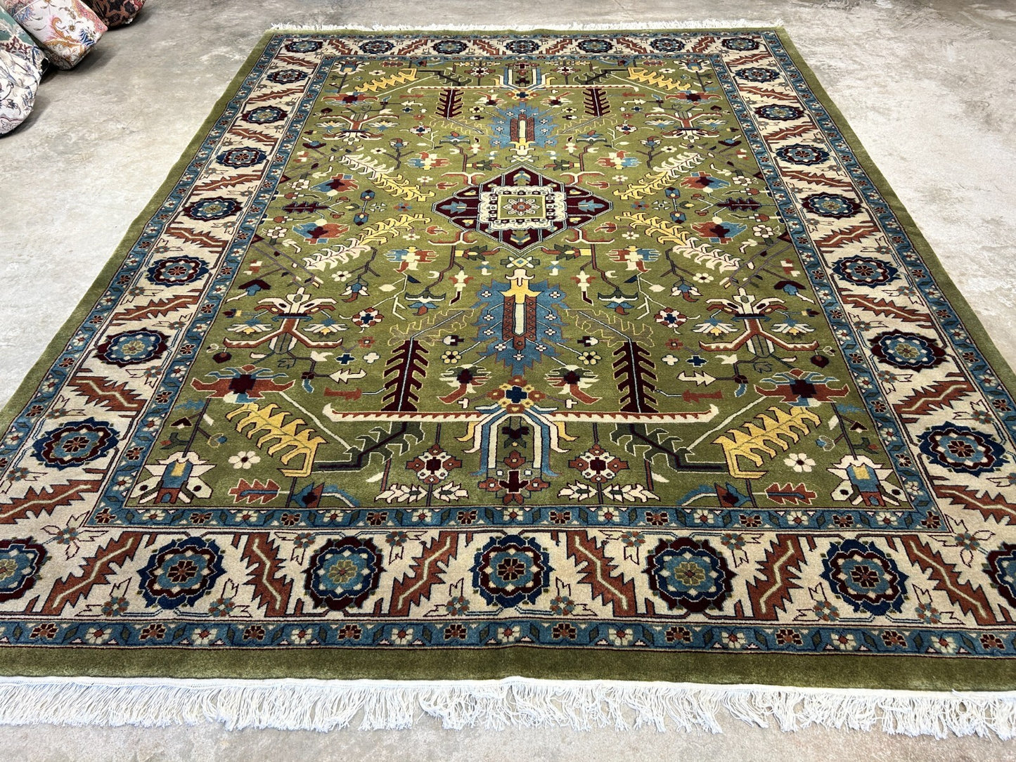 8'10"x11'8" Hand-Knotted 100% Wool Pile Oriental Rug