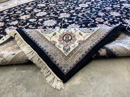 9'x12' Hand-Knotted 100% Lamb Wool Pile Oriental Rug