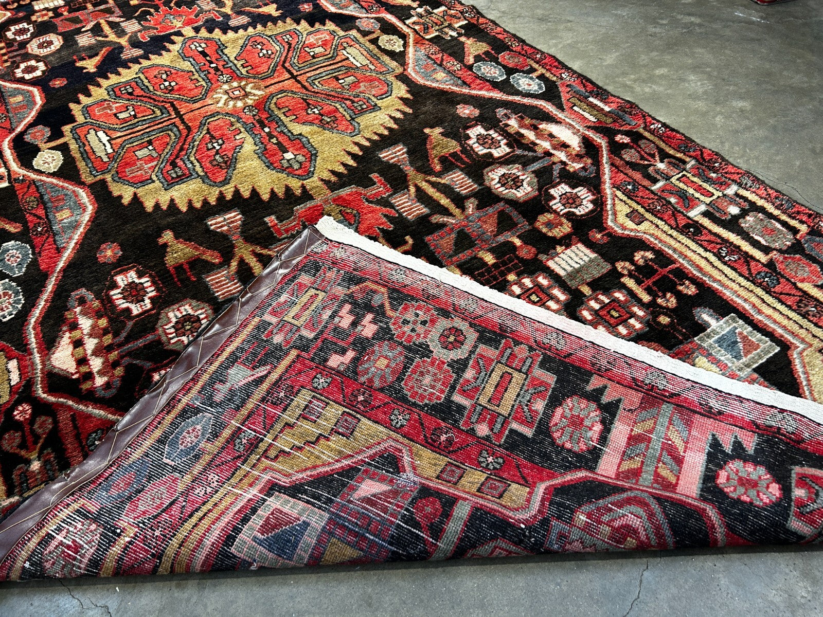 4'9" x 10'8" Hand-Knotted 100% Wool Pile Nahavande Area Rug - Carpet