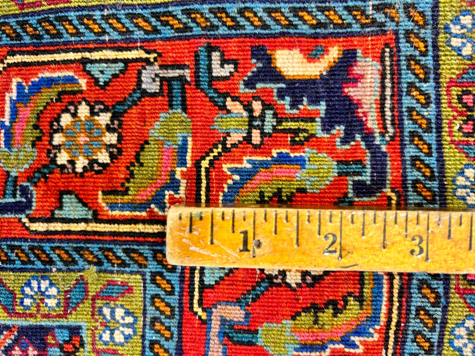 3'9"x5'5" Hand-Knotted 100% Wool Pile Bijare Rug