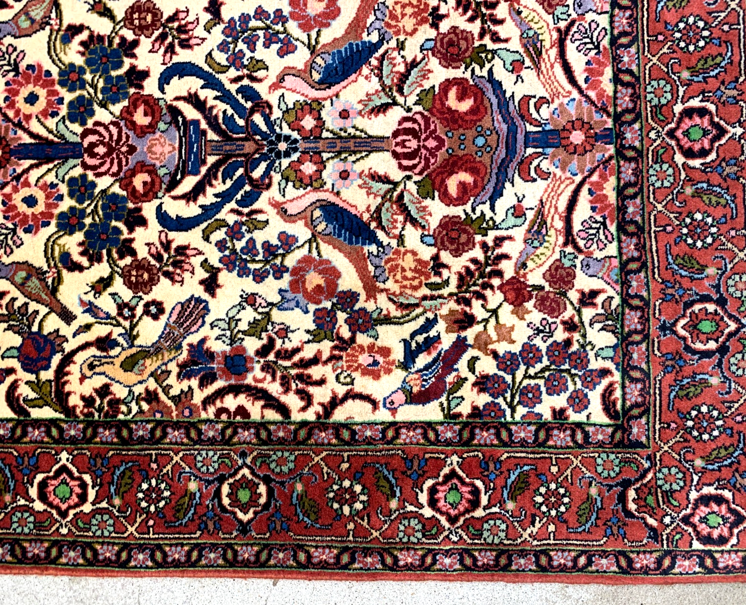 2'9"x4'6'' Hand-Knotted 100% Wool Pile Bidjare Area Rug - Area Carpet