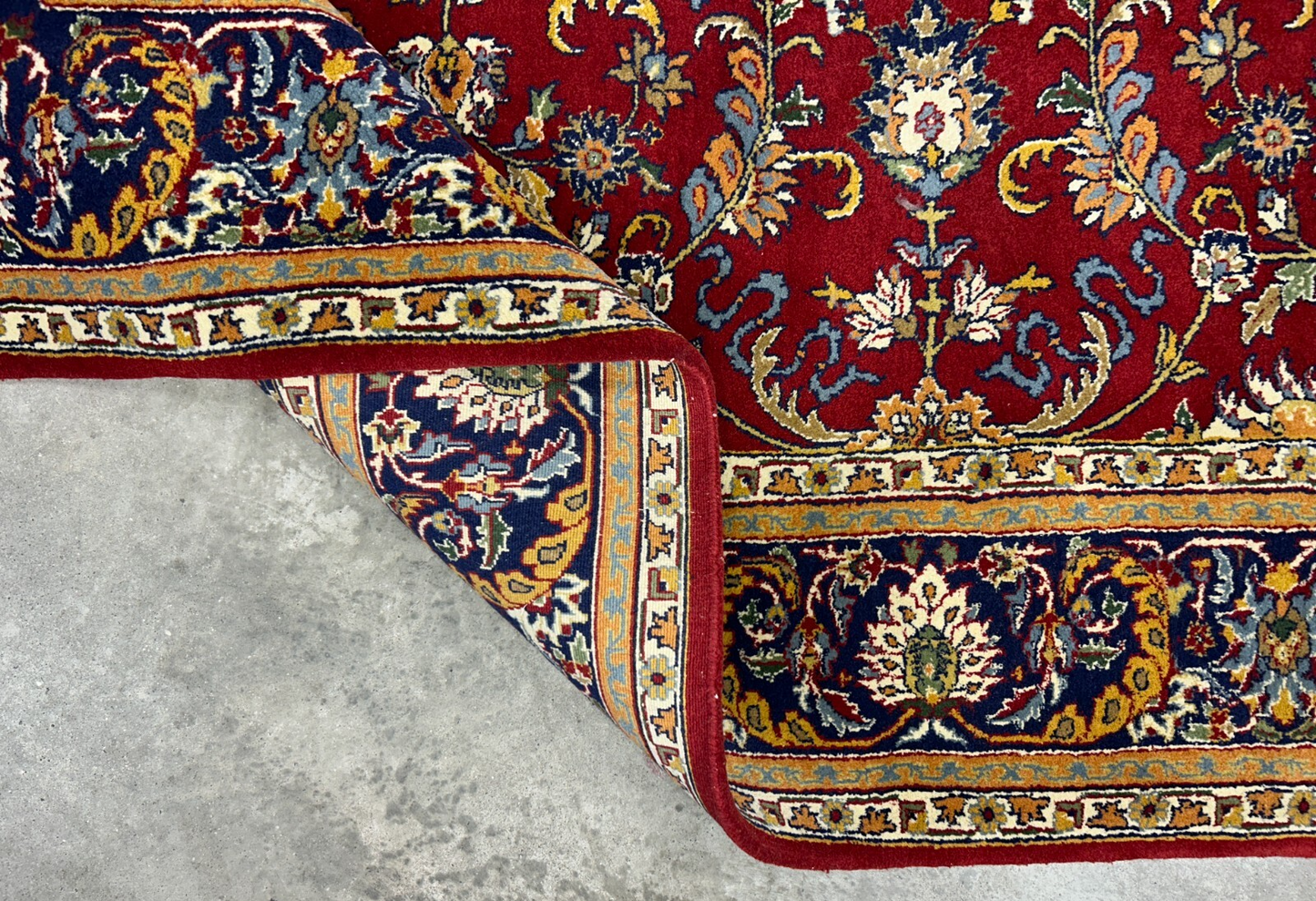 7'11"x9'7" Hand-Knotted 100% Wool Pile Qume Rug