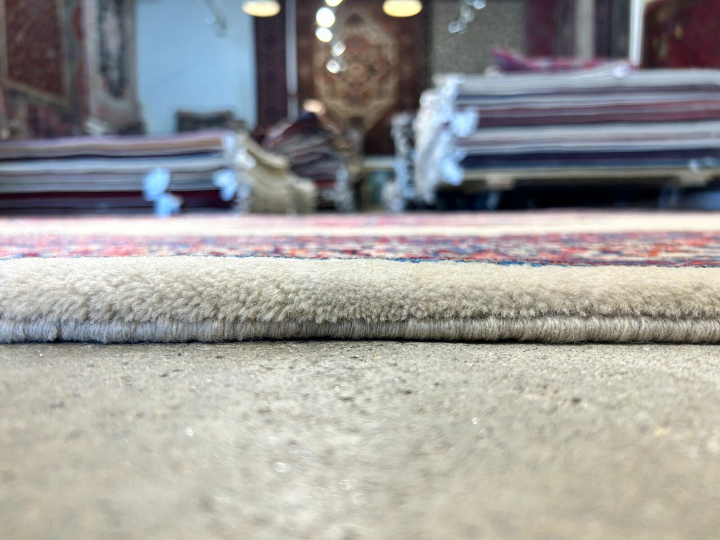 6'3"x9'5" Hand-Knotted 100% Wool Pile Sarouke Carpet - Area Rug