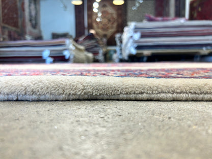 6'3"x9'5" Hand-Knotted 100% Wool Pile Sarouke Carpet - Area Rug