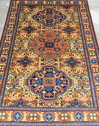 4'5'' x 6'4" Hand-Knotted 100% Wool Ardabili Area Rug - Carpet