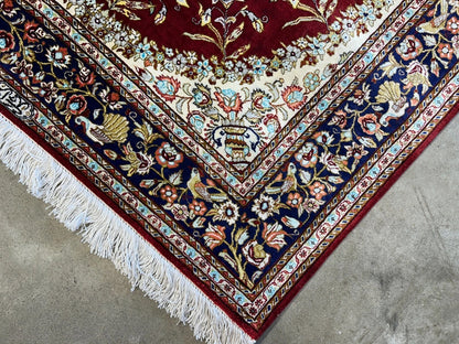 3'3"x5' Exquisite Fine Hand-Knotted 100% Silk Qume Area Rug