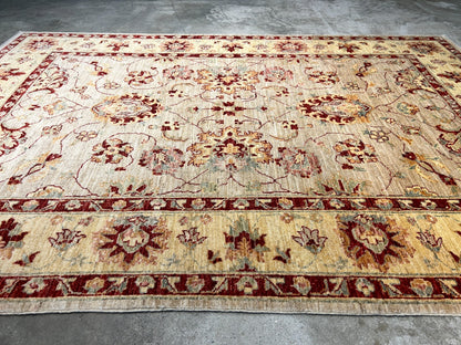 5'8"x8'2" Hand-Knotted 100% Wool Pile Agra Carpet - Area Rug