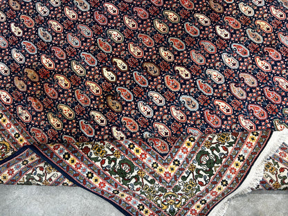 8'x11' Hand-Knotted 100% Wool Pile Hereke Area Rug - Carpet
