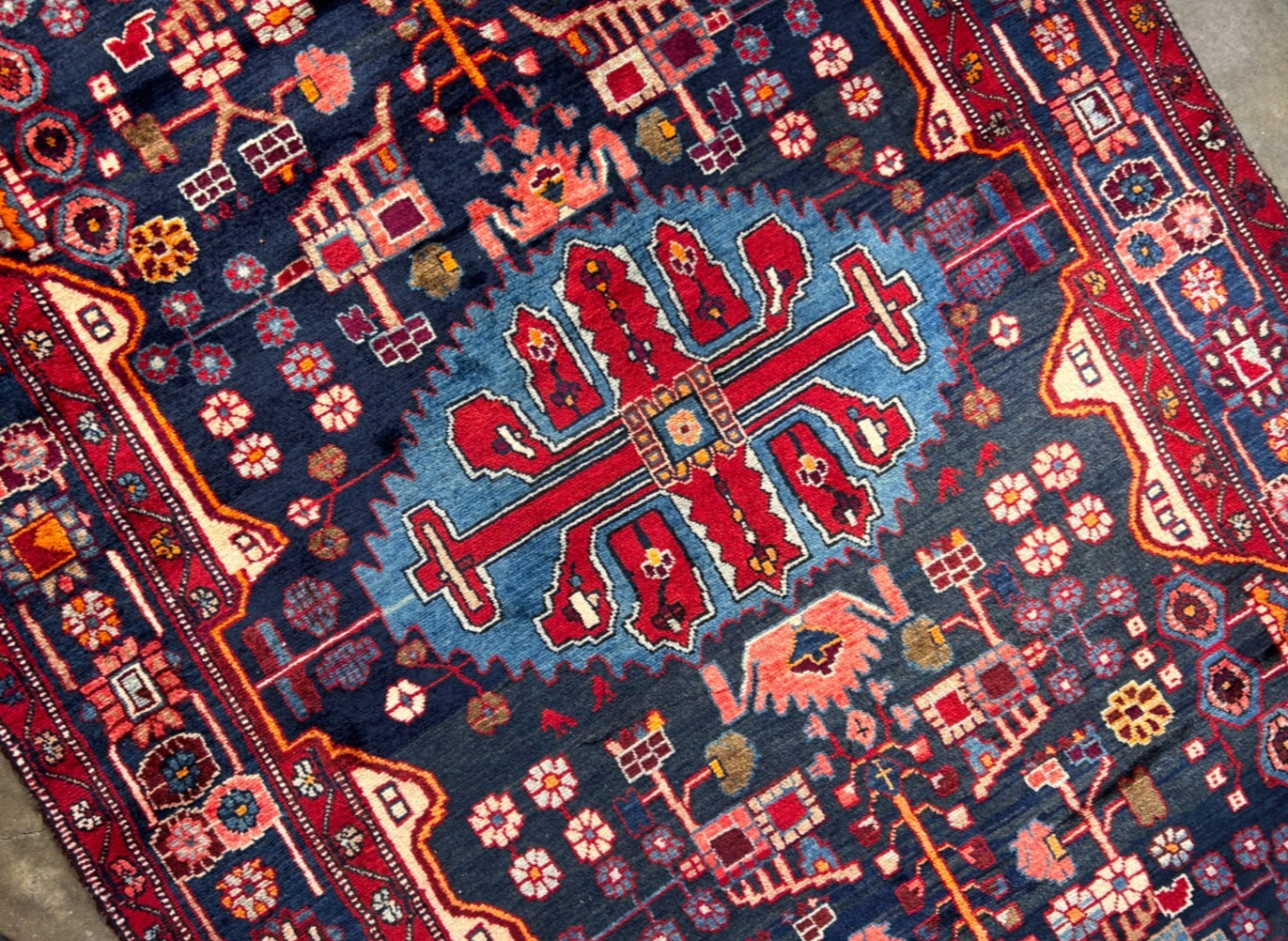 5'4" x 10'0" Hand-Knotted 100% Wool Pile Tuyserkan Area Rug - Carpet