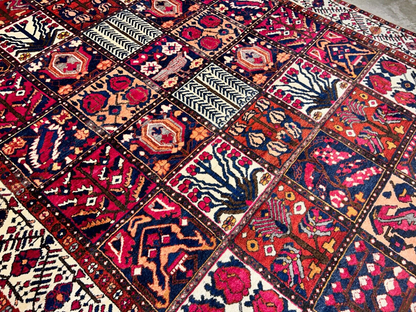 7'1"x10'1" Hand-Knotted 100% Lamb Wool Bakhtiarie Carpet - Area Rug